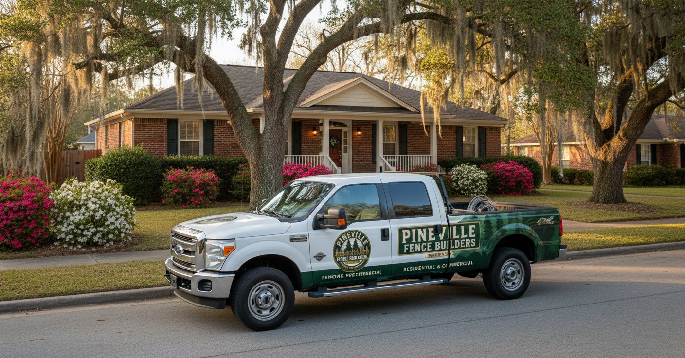 Pineville Fence Builders Work Truck